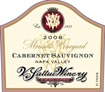 Label for V. Sattui Winery